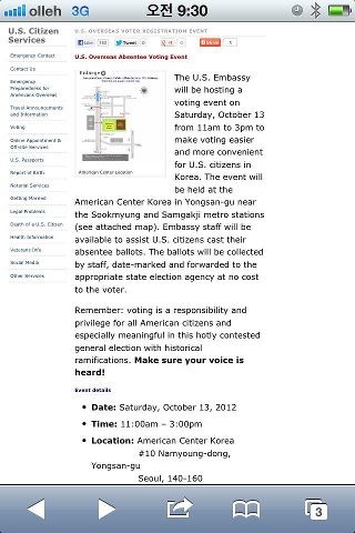 US Citizens Vote Oct 13